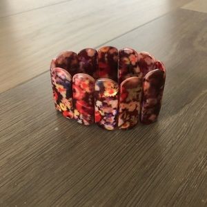 Plastic elastic bangle bracelet seashell design cute fun elegant statement